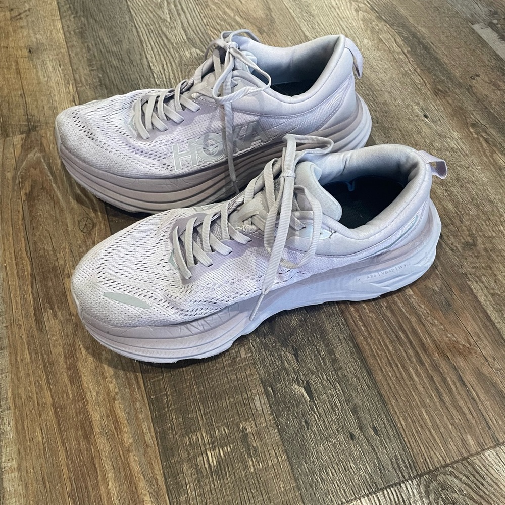 Hoka Women's Light Lavender/White Athletic Running Shoes - Picture 2 of 7